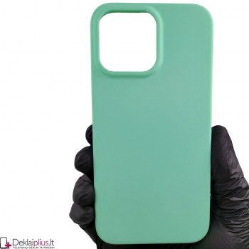 Kieto silikono 2 mm.storio dėklas - mėtinis (Apple Iphone 14 Pro Max)